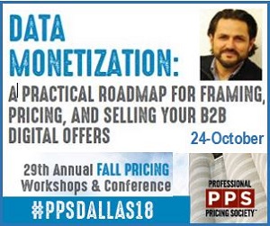 Workshop: Data Monetization: A Practical Roadmap for Framing, Pricing, and Selling Your B2B Digital Offers 24 Oct | Stephan Liozu, CPP